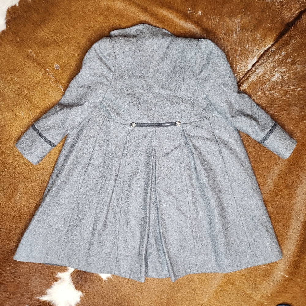 Rothschild Kids Grey Wool Pea Coat size 6 - Picture 4 of 6